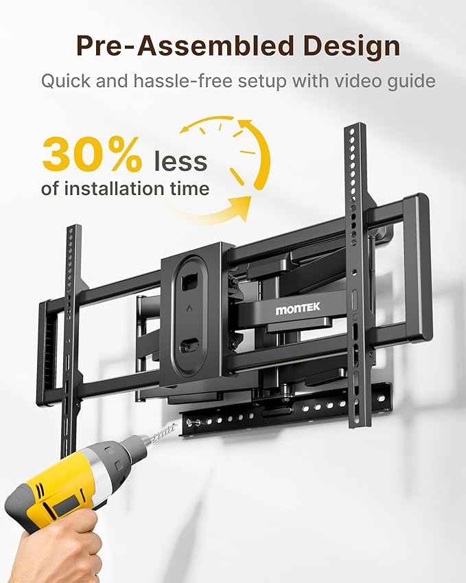 monTEK Heavy Duty Full Motion TV Wall Mount