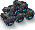 5-Pack Car Charger, Ancekoy 65W 4-Port Car Charger Adapter with Voltmeter