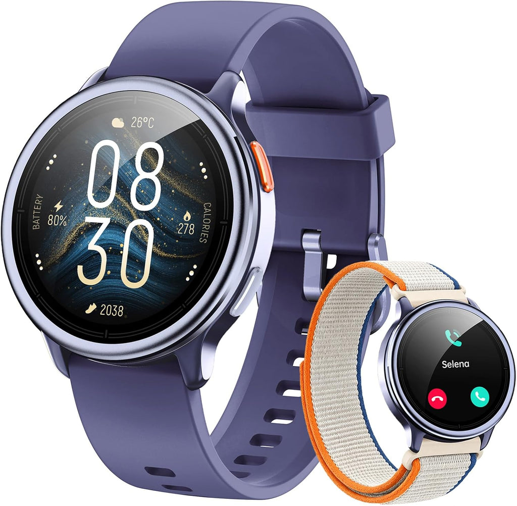 aeac smart watch for women, 1.27" hd smartwatch shown in use