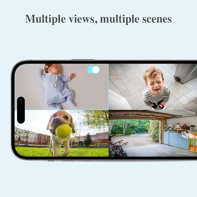 Sense-U Battery Baby Monitor Smart Security Camera, Indoor/Outdoor Use