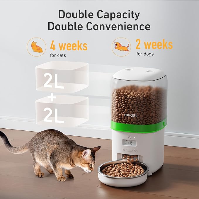 Automatic Cat Feeder - 4L Timed Auto Pet Feeder