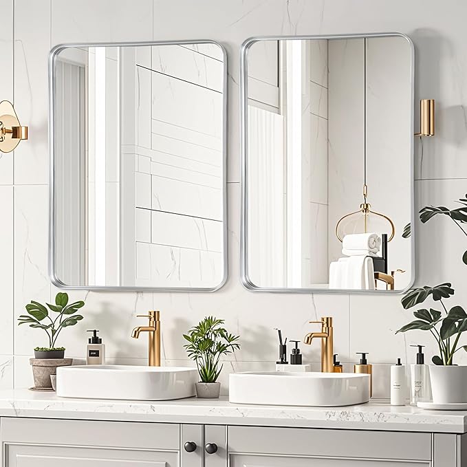 Fabuday Bathroom Mirror Silver 30x40 Inch