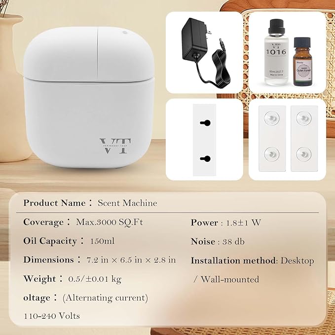 Waterless Oil Diffuser and 2 OZ Essential Oil