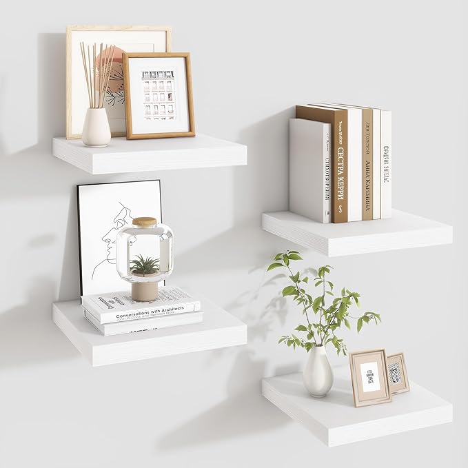 Fun Memories Floating Shelves for Wall (Set of 4)