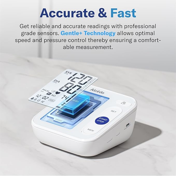 Alcedo Blood Pressure Monitor for Home Use, Automatic Digital BP Machine