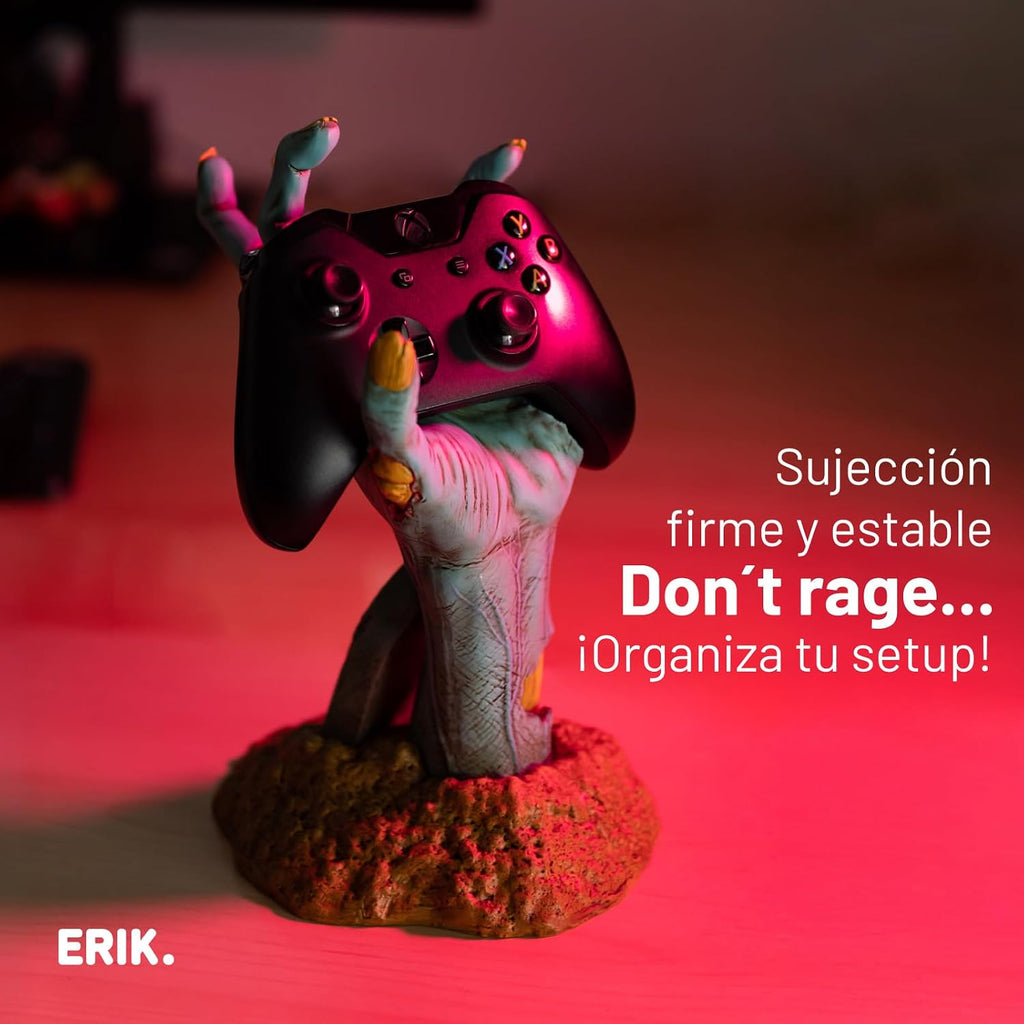 Gaming Controller Holder One More Life | Controller Holder Figure | Headphone Stand & Controller | Gaming Accessories for Desk | Gamer Gifts | Halloween Decorations