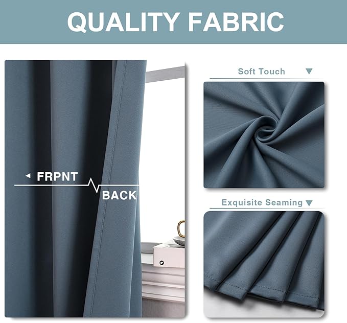 ChrisDowa Room Divider Curtain 108 Inches Long, Wide Blackout Sliding Door