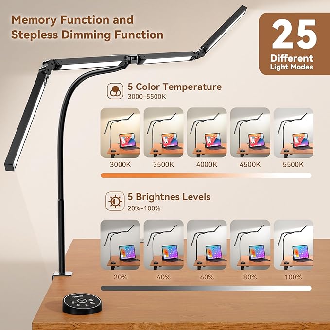 Pzloz Led Desk Lamps for Home Office