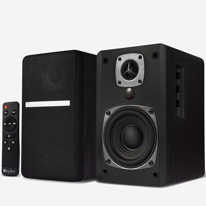 SINGING WOOD BT27 Active Powered Bluetooth Bookshelf Speakers