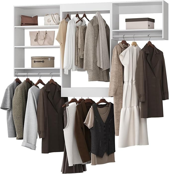 Modular Closet System, Wood Tower Storage