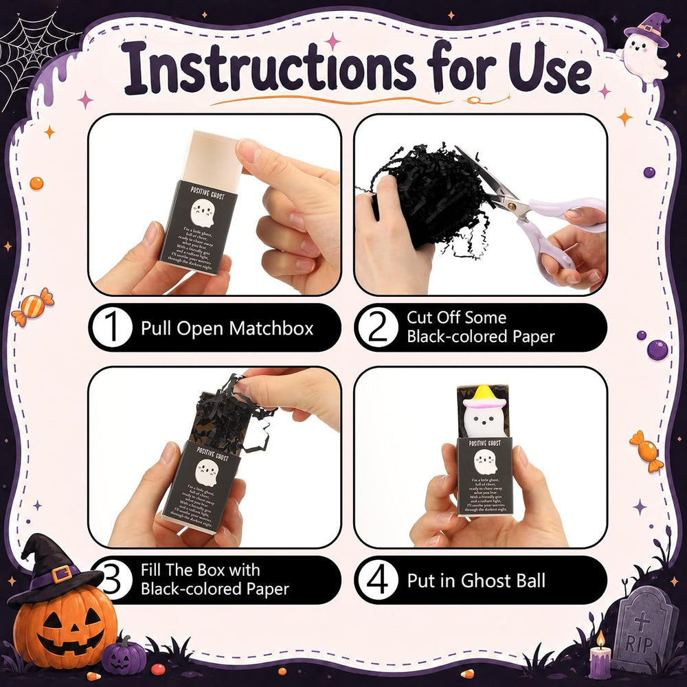 24 Sets Halloween Ghost Gifts Positive Halloween Party Favors