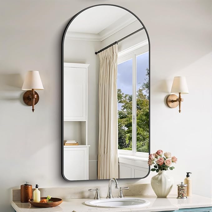 Arched Bathroom Mirror, Wall Mounted Mirror, Living Room, Vertically Hanging