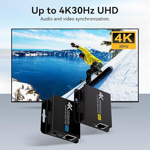 PVBCTCSID 4K HDMI Extender Over CAT6/7 4K30Hz Upto 131ft/40m 1080P Upto