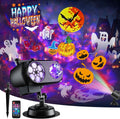 Brighter Halloween Projector Lights, 2026 Upgraded Halloween Decorations Holiday Projector Display 8 Patterns at A Time (Ocean Wave & Patterns), 8 Holiday Themes Christmas’ Day Decor Light