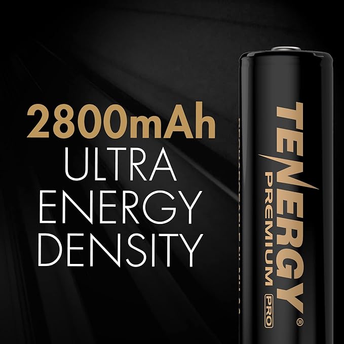 Tenergy 8 Count AA NiMH Premium Pro Rechargeable Batteries and TN480U 8-Bay LCD