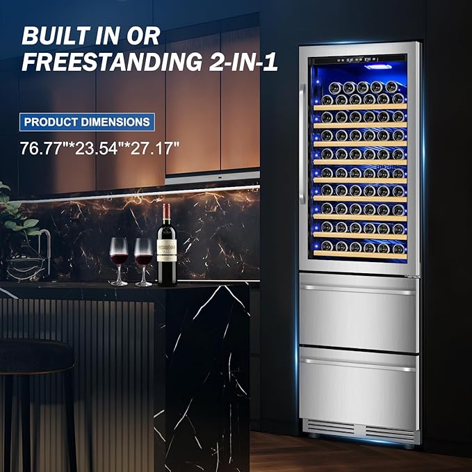 24 Inch Wide Wine and Beverage Refrigerator