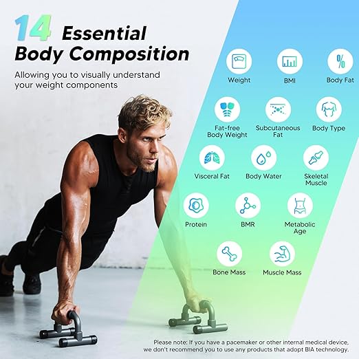 Arboleaf Smart Scale with BMI, Body Fat, Muscle Mass, 14 Composition Metrics