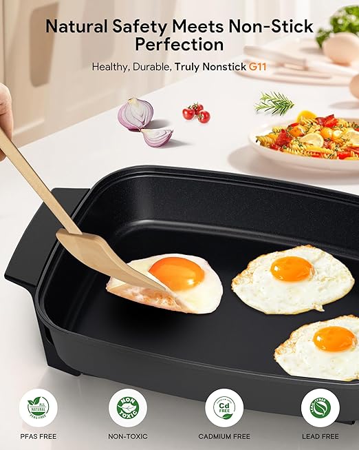 Nuwave Medley XL Digital Electric Skillet, Family Size Griddle w/Glass Lid