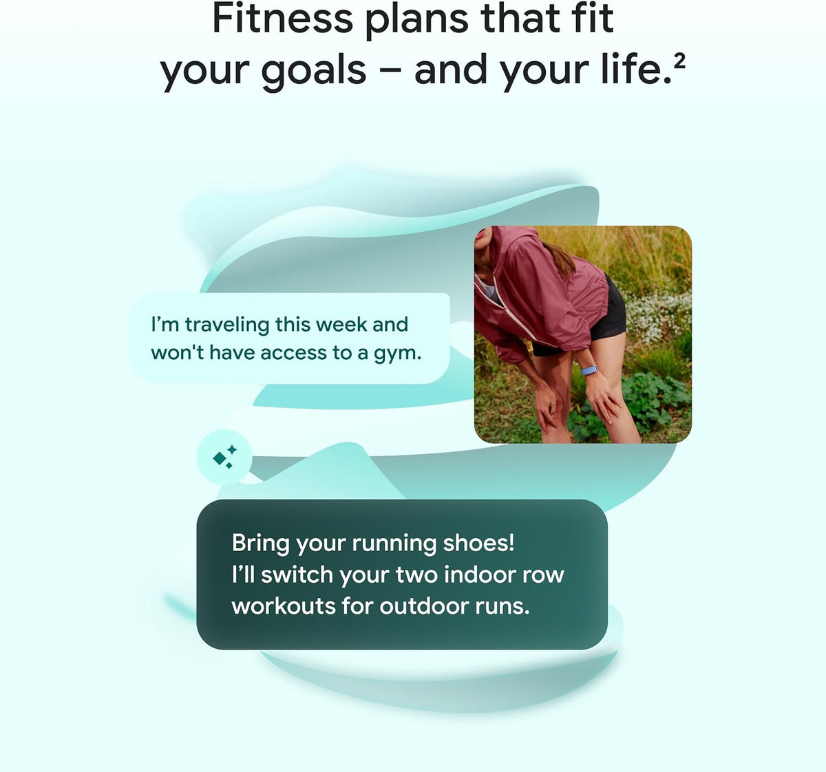 fitbit google air - screenless activity tracker showing dimensions