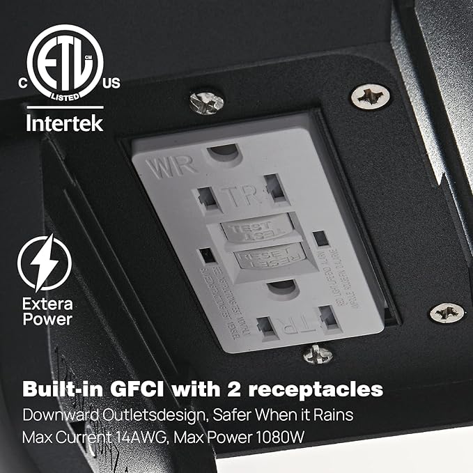 JOKAONOTL Dusk to Dawn Porch Lights (2 PC)