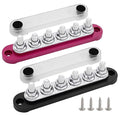 6 x M8 Studs Power Distribution Block Bus Bar 12V, Ampper 5.9" HD 200A Marine