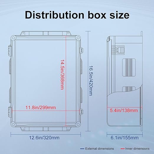 Namunanee Outdoor Electrical Junction Box, ABS Water Resistant Enclosure