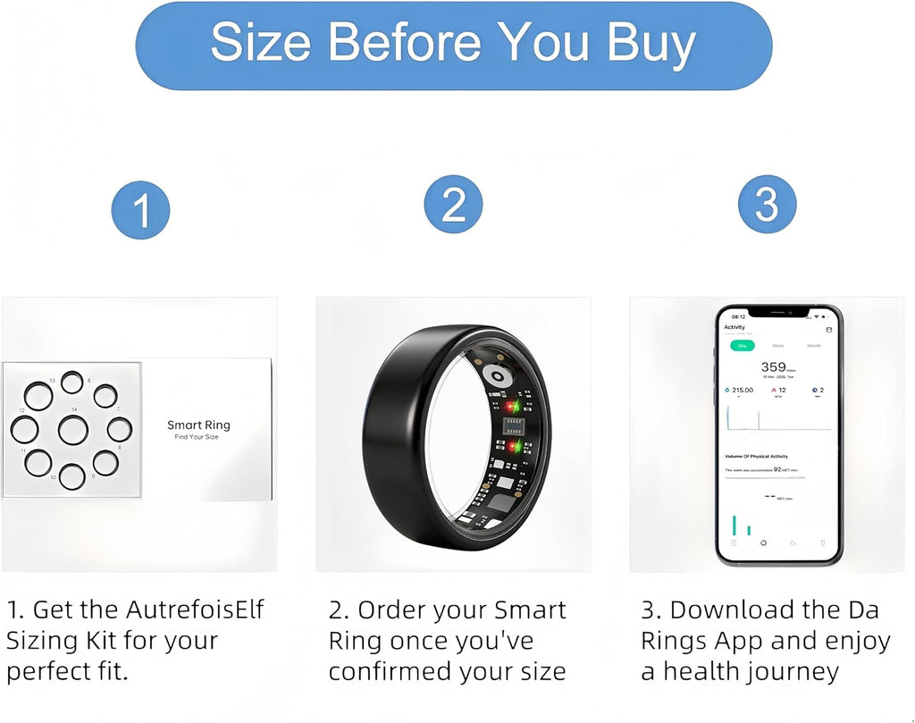 smart ring health tracker for women men, fitness shown in use