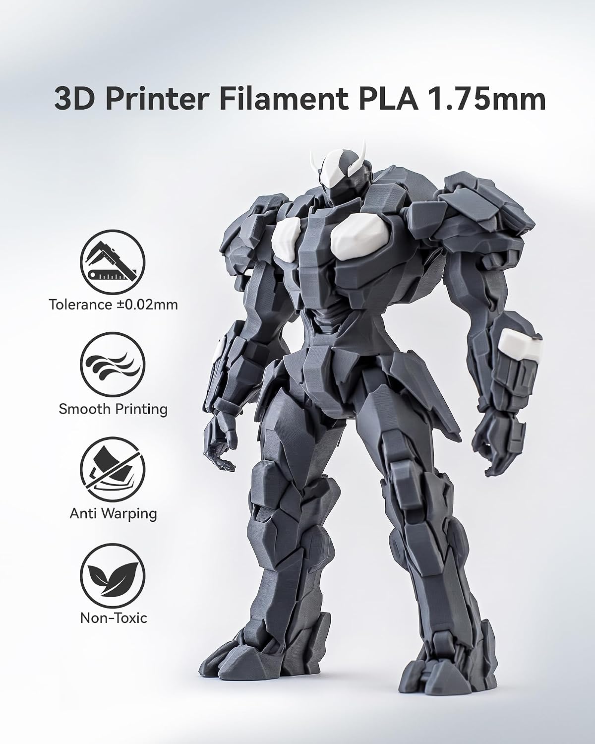 sunlu 250g filament bundle 1.75mm, multicolor 3d printer showing dimensions