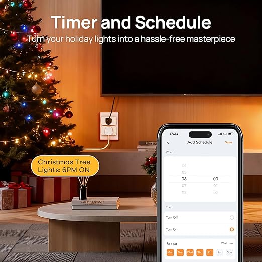 Linkind Matter Smart Plug, Smart Home Smart Outlet Timer, Work