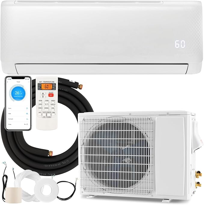 RELAX4LIFE Mini Split Ac/Heating System, 24000 BTU Ductless Mini Split Air