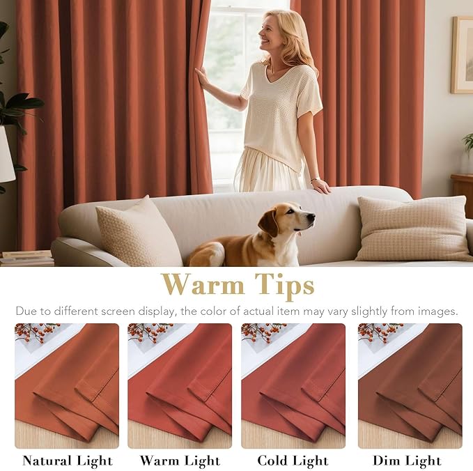 H.VERSAILTEX Solid Thermal Insulated Grommet Blackout Window Curtain Panels (Set of 2)