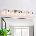 8 Light Bathroom Vanity Light, Large Brushed Nickel Vanity Lights Fixtures