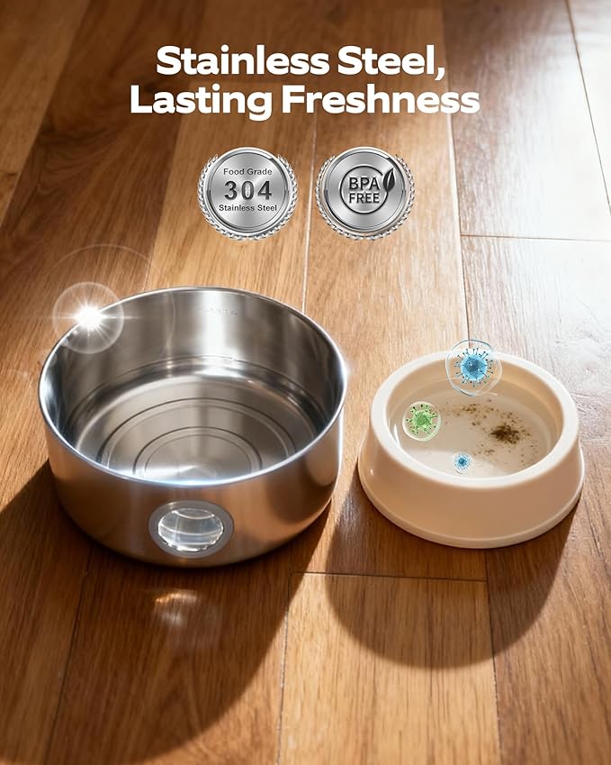 Cordless Cat Water Fountain Wireless: Battery Powered Pet Water Fountains