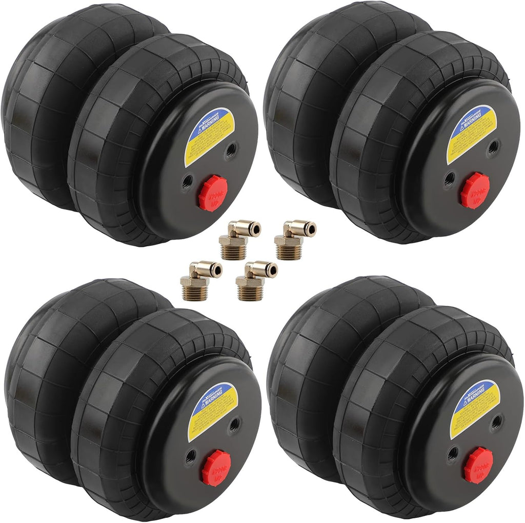 maXpeedingrods Air Suspension Bags Double Bellow Standard 2500 lb 1/2" NPT