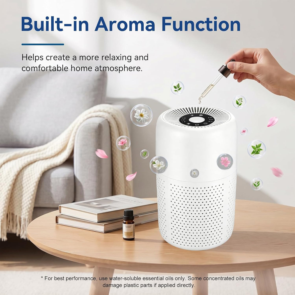 YARIKI Air Purifiers for Bedroom,High Efficiency Up to 450 Ft²