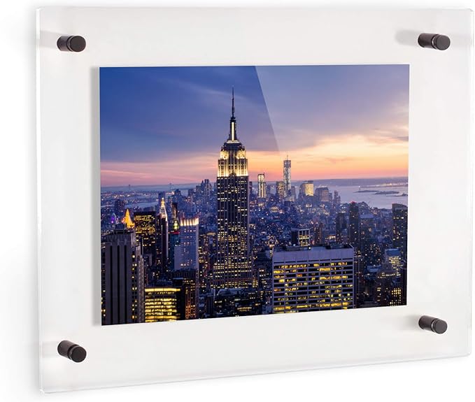 ArtToFrames 14x17 Inch Double Panel Floating Acrylic Picture Frame comes (5 Pack)