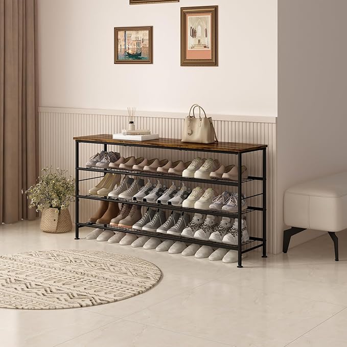 SUOERNUO Shoe Rack Organizer 4 Tier