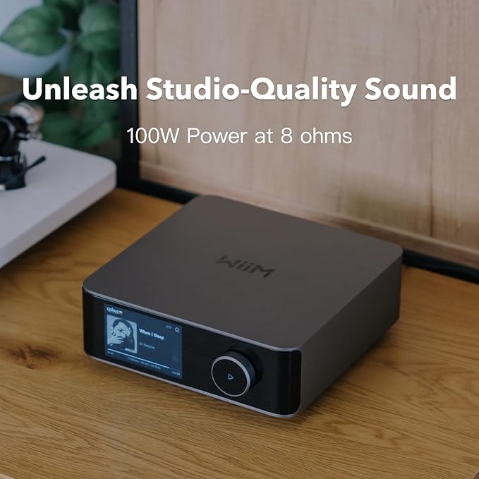WiiM Amp Ultra with Voice Remote 2 | 100W Streaming Amplifier with Premium ESS