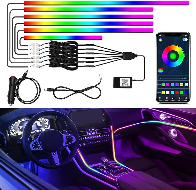 WEBUPAR Dreamcolor 6 in 1 Car LED Strip Lights