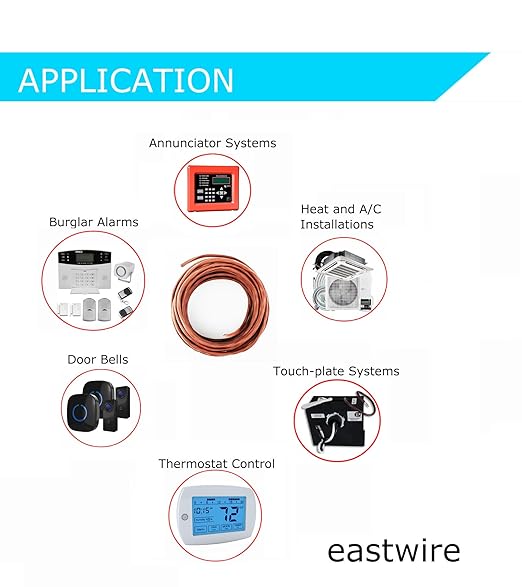 Eastwire 18/8 25ft Thermostat Wire- Brown