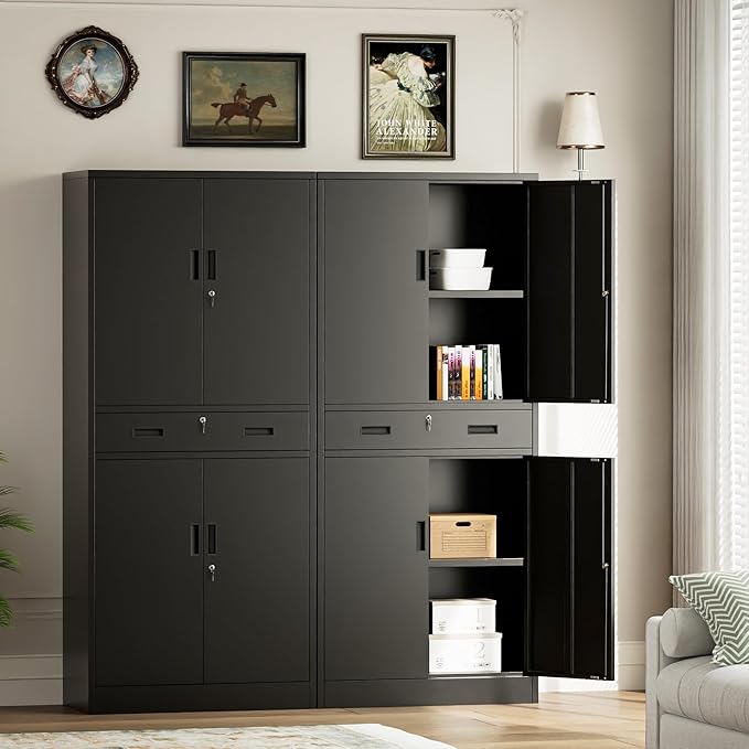 Metal Storage Cabinets with 1Drawer, Steel Storage File Cabinet
