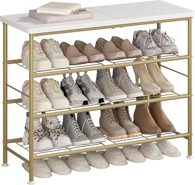 SUOERNUO Shoe Rack Organizer 4 Tier