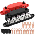 Tuijodaix 300A Bus Bar 5 Post 12V-48V DC Power Distribution Block, 5 * 5/16"