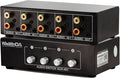 4-in 1-Out RCA 3.5mm AuxAudio Switch Box Audio Converter 4 Channels 1-in 4-Out