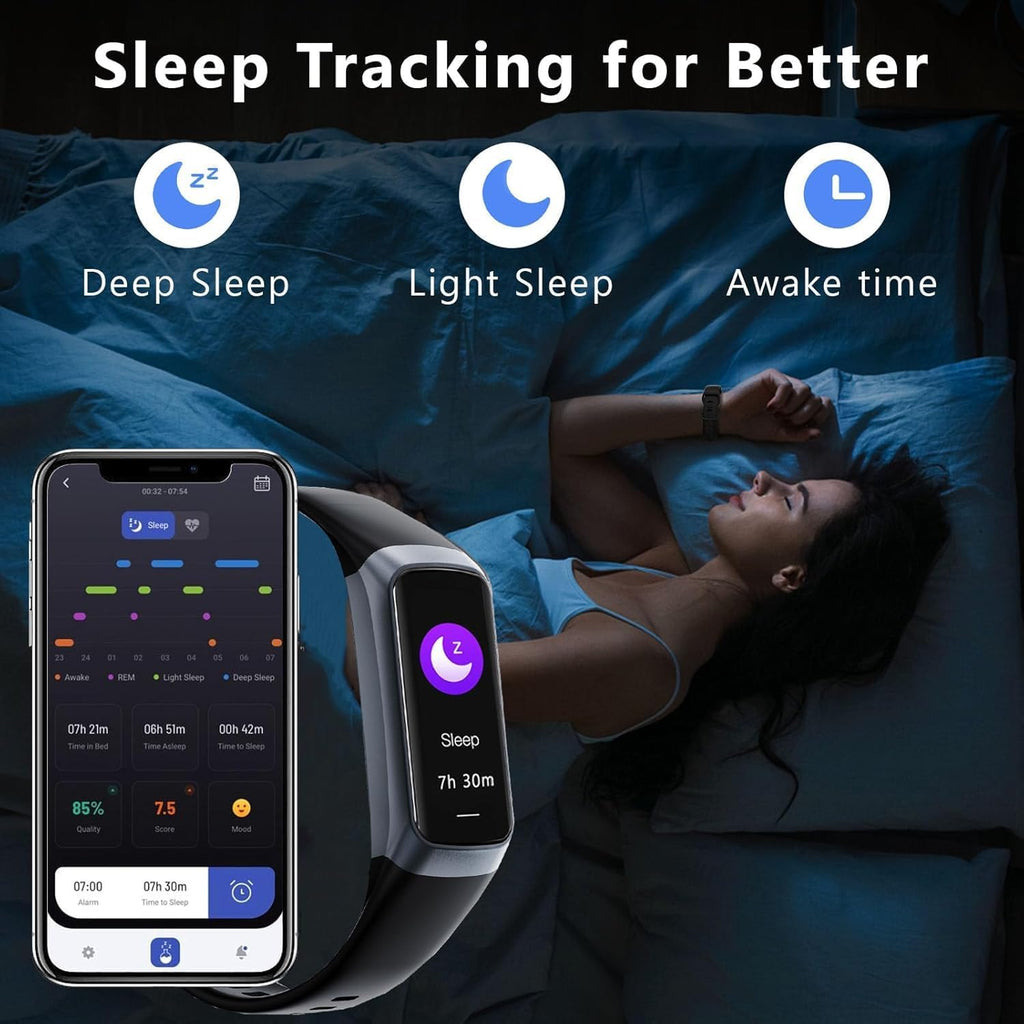 fitness tracker activity tracker smart watch 1.10''amoled touch, close-up detail