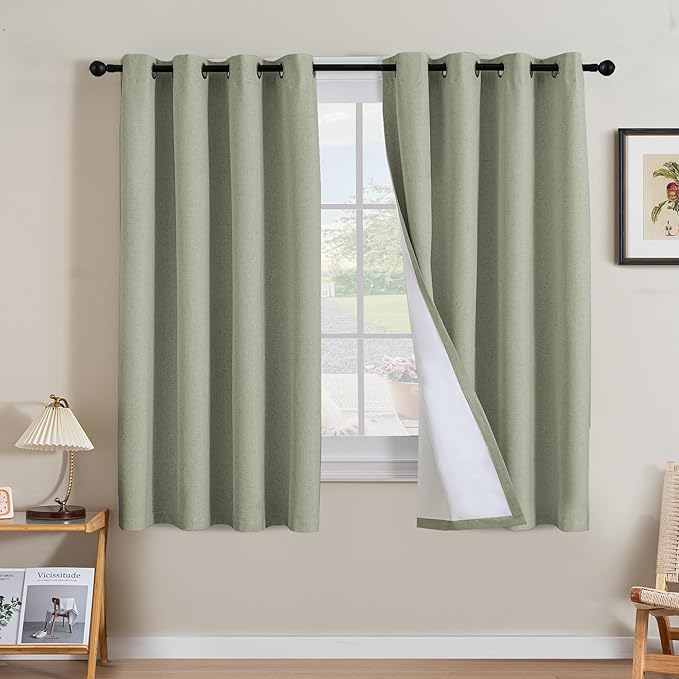 H.VERSAILTEX Linen Curtains 100% Blackout Curtains