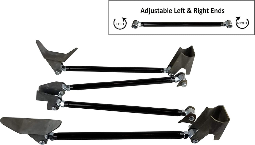 Weld-On Triangulated 4 Link Suspension Kit with Rear Air Bag Brackets