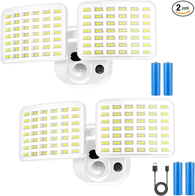 Rechargeable Battery Motion Light, 2500LM & 4000LM Dual Modes Motion Sensor