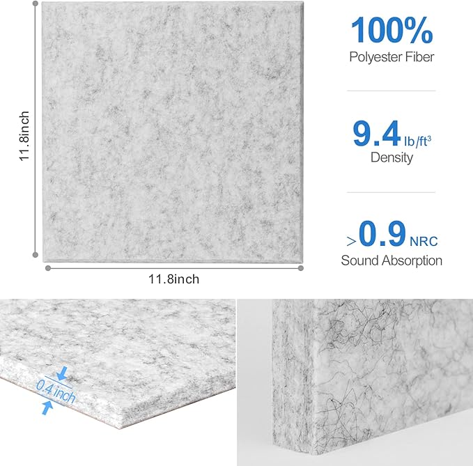 Sonicism 12 Pack Acoustic Wall Panels