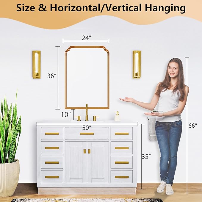 Wood Mirror for Bathroom